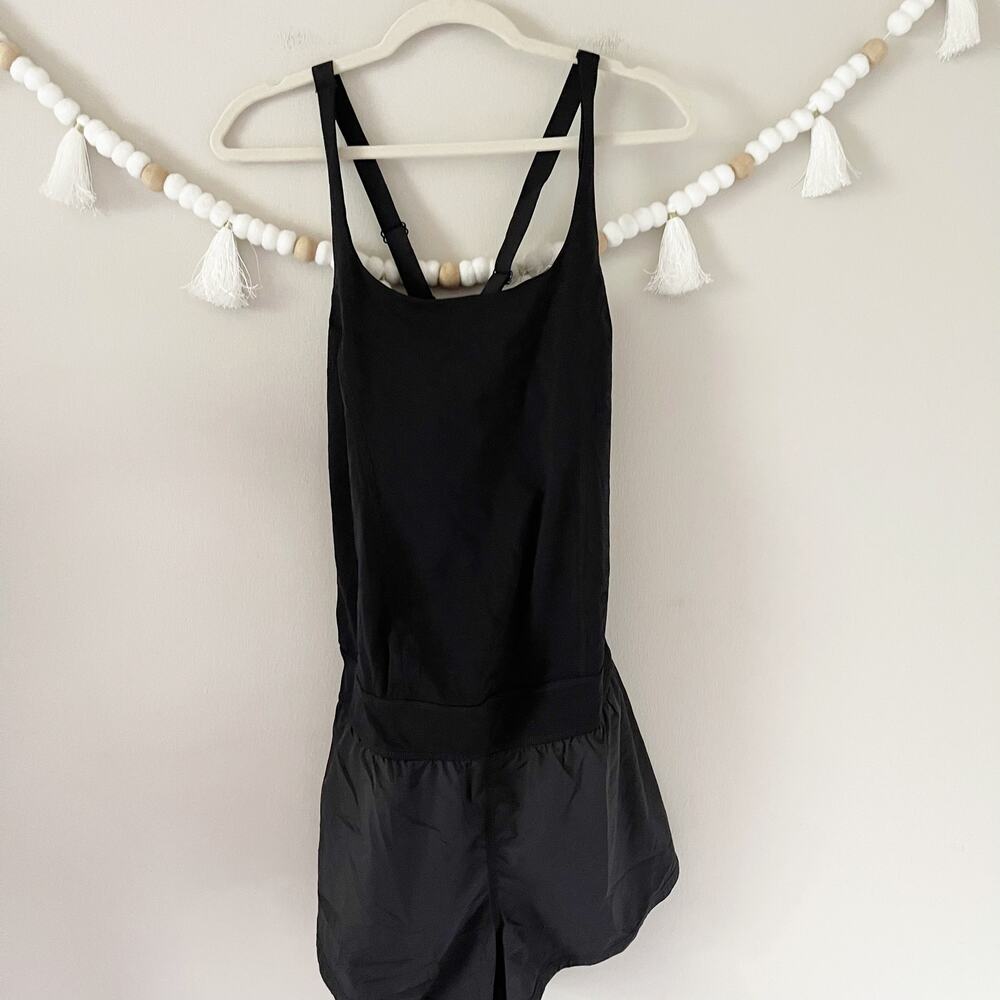 Women’s Black Maternity Active Romper - Picture 4 of 5
